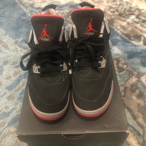 Air Jordan 4 IV Retro BRED black sneakers - Picture 3 of 8